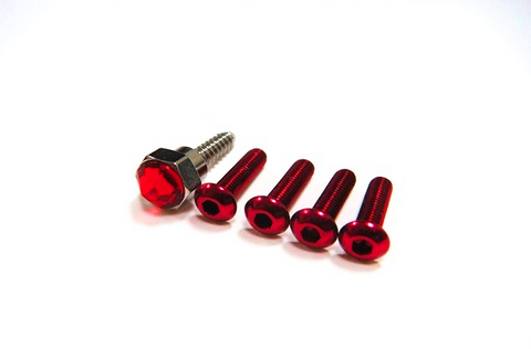 HIRO SEIKO Futaba 4PX/7PX Swarovski Crystal Mounted Screws [Red] 69918