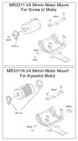 PN Racing Mini-Z MR02/03 V4 94mm Multi Motor Mount MR3311 (Various Colors)