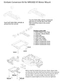PN Racing Mini-Z Gimbals Conversion Kit for MR3300 V5 Motor Mount (Various Colors)